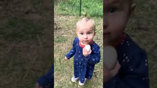 Helping mommy with chores