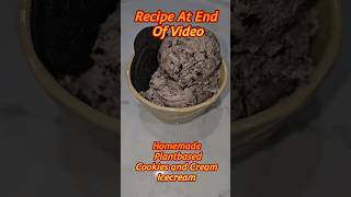 😋homemade plantbased cookies and cream icecream #homemadeicecream #recipes #plantbased