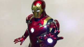 Hot Toys Mark XLVI Iron Man Power Pose 1:6 Scale Figure Unboxing + Review