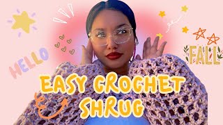 Easy Cropped Crochet Shrug (Beginner Friendly)| Plus Size && Any Size!