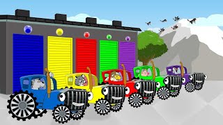 Learn Animals and Colors with Tractors | Kids Simple Songs | Tractor Song.