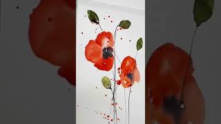 Flower Painting || Watercolor || Ruh Artsy #shorts #flowerpainting #ruhartsy