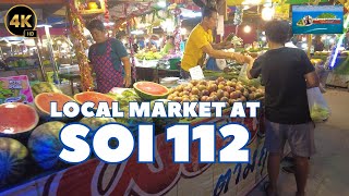 [4K 60fps] Hua Hin Local Night Market Soi 112 Muwana Market #walkingtour #huahin #thailand