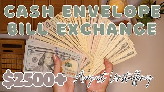 Cash Envelope BILL EXCHANGE | $2500+ Bills Unstuffing & Cash Condensing ASMR | 24 Year Old Budgets