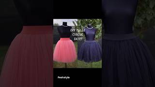 DIY TULLE CIRCLE SKIRT WITH ELASTIC/ PESH STYLE #tulleskirt #tulle #viral #sewing