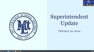 Superintendent's Report - February 19th, 2024