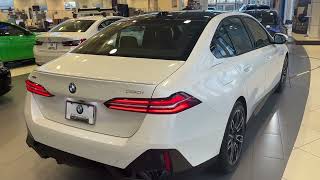 2024 BMW All New 530i Mineral White with Espresso Brown interior