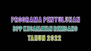 Pengesahan Programa Penyuluhan Kecamatan Rembang Tahun 2022 || Sah.....