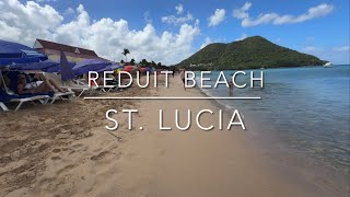 Reduit Beach Walk, St. Lucia 🇱🇨[4K]