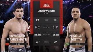 UFC Macau: Maheshate vs Motta (UFC 5 Simulation)