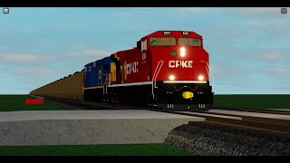 CPKC 8204 Leads Rock train (Defect detector test at end)