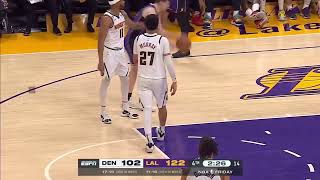 Jamal Murray limps off court with ankle injury late in the game vs Lakers