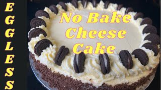 Decorated Oreo Cheesecake Recipe/Red Velvet Oreo Cheesecake/No Gelatin & Eggs Cheesecake/Satvik Food