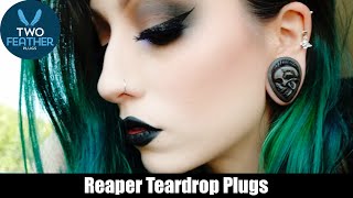 Wooden Reaper Teardrop Plugs for your Stretched Ears