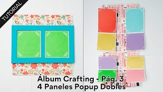 Álbum Crafting - Página 3 😍🎨 Marcos con fotos giratorias y 4 paneles popup dobles 🤩