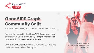 8th OpenAIRE Graph Community Call