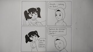 Cara Menggambar Ilustrasi Komik Tentang New Normal 6 Panel