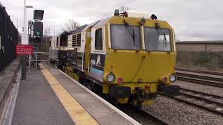 Volker Rail DR 77802 - 6J35 Scunthorpe Frodingham to Huntington Sidings, at Lincoln - 3rd March 2023