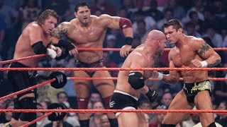 جولدبيرج ضد فريق ايفولوشن - راو 17 نوفمبر 2003 | WWE