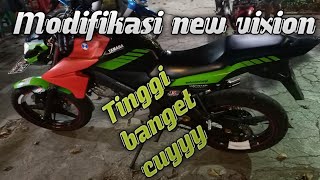 Review Modifikasi new vixion jadi jinjit tinggi