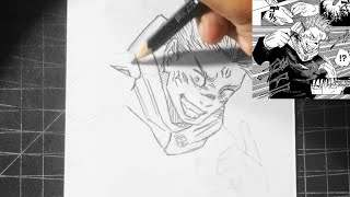 How to Draw Sukuna Transfers His Power To Megumi - Jujutsu Kaisen