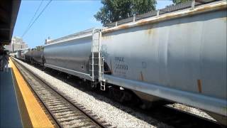 CN 2524 Freight Train at the 55th-56th-57th Street Metra Train Station in Chicago, IL