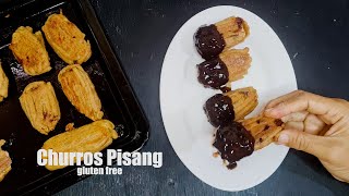 Churros Pisang Saus Cokelat Super Renyah || Tanpa Digoreng || gluten free