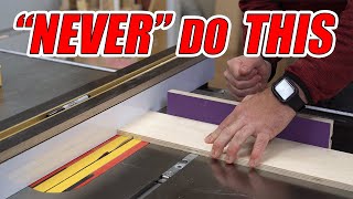 Why You Should "ALWAYS/NEVER" Use the Miter Gauge & Rip Fence at the Same Time / Woodworking Safety