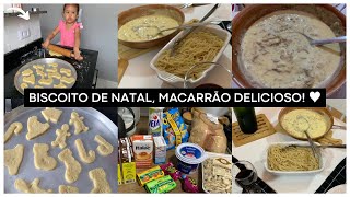 BISCOITO DE NATAL FÁCIL, FAÇA ESSE MACARRÃO DELICIOSO, COMPRAS DE MERCADO E ATIVIDADES DA MANU