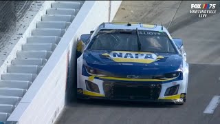 CHASE ELLIOTT CONTACT WITH WALL IN QUALIFYING - 2023 NOCO 400 NASCAR CUP SERIES