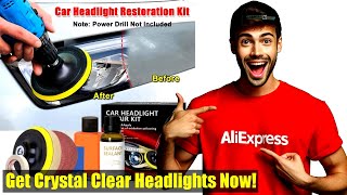 Must-Have Car Headlight Restoration Kit! Say Goodbye to Cloudy, Yellowed Headlights!