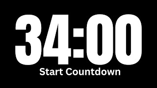 34 Minute Timer │ Countdown Timer 34 Minutes │ Silent Timer