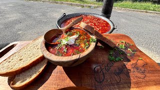 BORŠČ!!!🥘🤤(KOTLÍKOVÝ)🔥❤️|🌲Food in Nature Slovakia 🌲