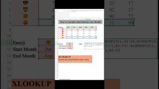 Excel Hack: Calculate Sales Between Any Months with XLOOKUP  #excelshortcuts #exceltricks #exceltips