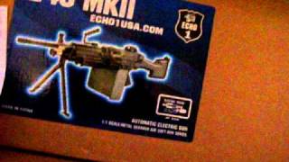 Evike Boneyard Unboxing Video.  M500 5round burst gas shotty and Echo1 M249