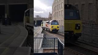 Class 70 eases through Huddersfield light engine