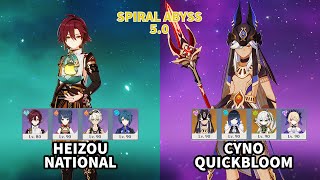 C3 Heizou National and C0 Cyno Quickbloom | Genshin Impact Spiral Abyss 5.0