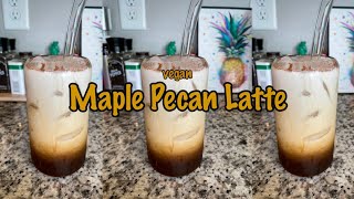 Maple Pecan Latte Vegan | Starbuck Dupe | GatHouse Fitness #195 #veganstarbuck #falldrinks