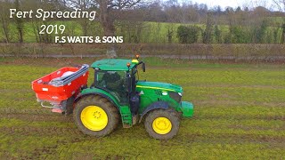 Fertilising 2019 - John Deere 6155R -  Kuhn AXIS - F.S. Watts & Sons