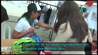 Colectivos de bicicletas agradecidos con Popayán por exitoso foro