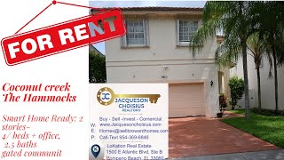 For Rent Coconut creek at the hammocks Lyons west.