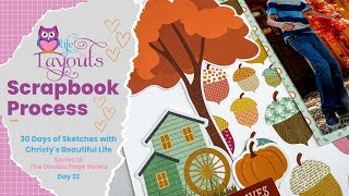 Hello Fall - Simple Stories - Harvest Market - Double Page Scrapbook Layout - Life in Layouts