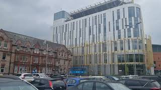 SALFORD HOSPITAL  hellecopter taking  off from the helliepad  on the roof