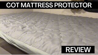 Sheets Won't Stay on the Camper Bunks?  A Cot Mattress Protector is just the right size #camping