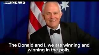 Australian PM Malcolm Turnbull Mocks Trump in Press Winter Ball Speech in Canberra