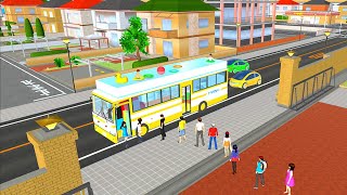 POOL at the top of the SCHOOL BUS🤩 SAKURA school simulator