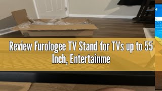 Review Furologee TV Stand for TVs up to 55 Inch, Entertainment Center with Open Storage Shelves, TV