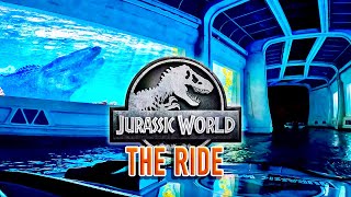 Jurassic World The Ride NIGHTTIME POV 4K Front Seat | Universal Studios Hollywood