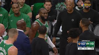 Jaylen Brown is furious as he gets ejected while on the bench 🤬💢