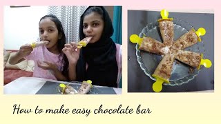 How to make easy chocolate bar at your home !